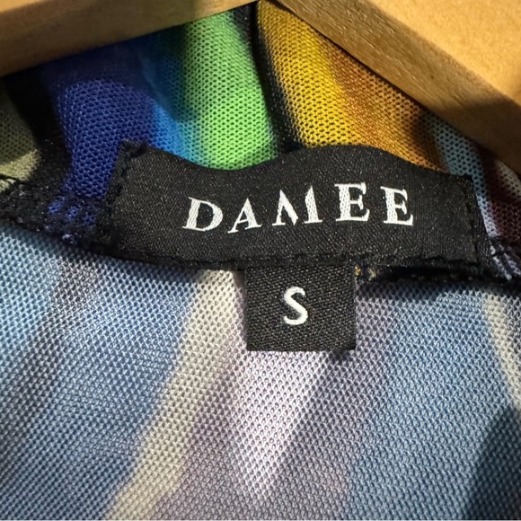 Damee Blouse Mesh Full Zip Artsy Funky s - Picture 4 of 5